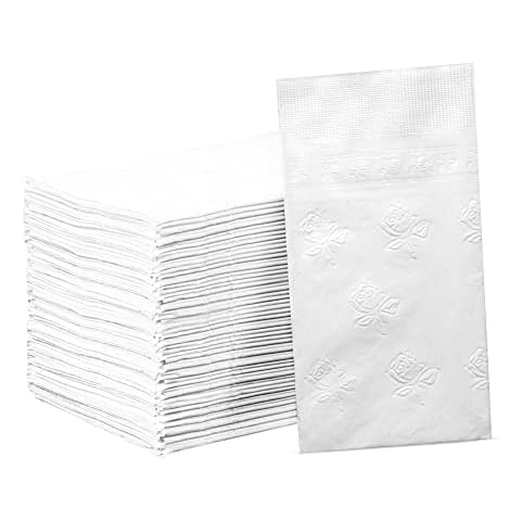 Comfy Package, Paper Dinner Napkins - Disposable 2-Ply White Party Napkins  [300 Count]