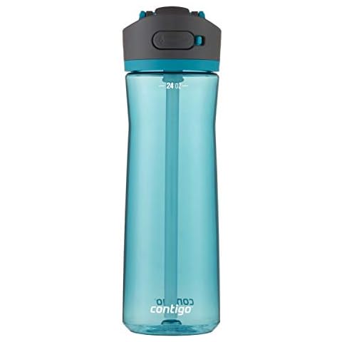 HYDRO CELL Stainless Steel Triple Insulated Water Bottle, 2 Lids (64oz 40oz  32oz 24oz 18oz 14oz) Metal Vacuum Flask with Modern Leakproof Sport Straw  Design for Kids and Adults (Sky/Blue - 24oz)