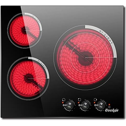 Karinear 12 Inch 2 Burners Plug in Electric Ceramic Cooktop - Wave