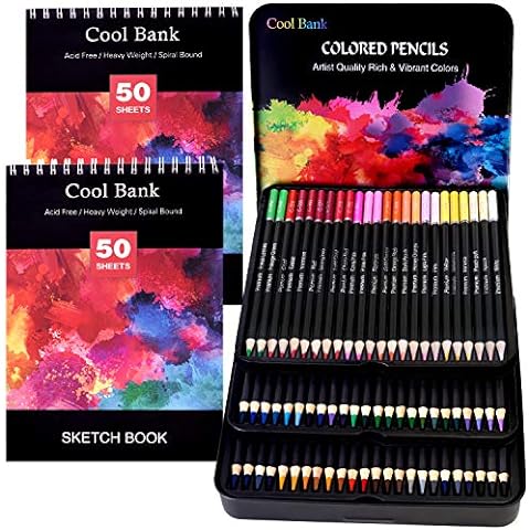  Drawing Set Sketching Kit 53 Pack, Pro Art Sketch Supplies  with 50 Sheets Sketch & 12 Sheets Coloring Book, Include Watercolor,  Metallic, Sketch, Charcoal, Colored Pencil, for Artists Adults Beginners 