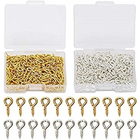 1400 Pieces Eye Pins Mix Jewelry Findings Eye Pins 0.63 Inch 0.79