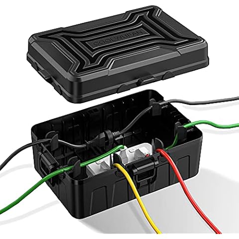  D-Line Outdoor Weatherproof Electrical Cable Box, IP54 Rated  for Safe Outdoor Use, Power Strip Enclosure, Plug Protector, Garden  Extension Cord Cover - 11.4in (L) x 4.92in (W) x 4.33in (H) 