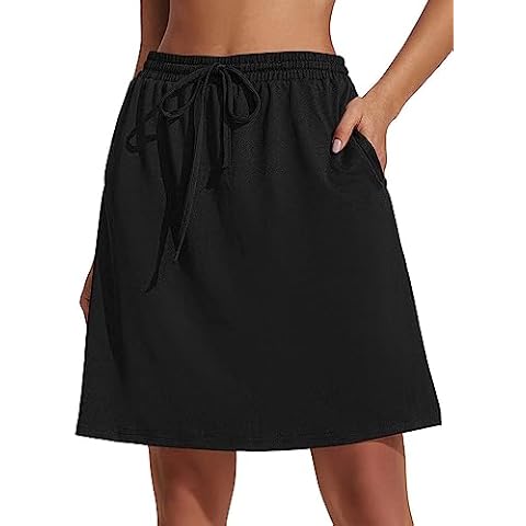 CRZ YOGA UPF 50+ Tennis Skirts for Women High Waisted Flowy Pleated Golf  Athletic Workout Sports Skirt with Pockets Black XX-Small at  Women's  Clothing store