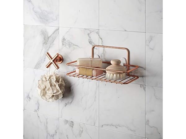 Copper Bathroom Shelves