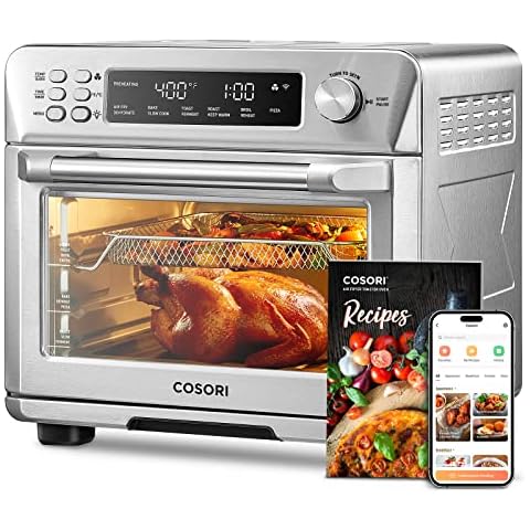 Great Choice Products Toaster Oven Air Fryer Combo, AUMATE Countertop Convection Oven, Airfryer,Knob Control Pizza Oven with Timer/Auto-Off, 4 A