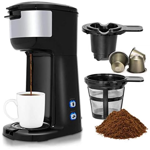 Mixpresso 2-In-1 Single Cup Coffee Maker & 14oz Travel Mug Combo, Portable  & Lightweight Personal Drip Coffee Brewer & Tumbler Advanced Auto Shut Off