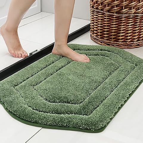 COSY HOMEER 28x18 Inch Bath Rugs Made of 100% Polyester Extra Soft and Non  Slip Bathroom Mats Specialized in Machine Washable and Water Absorbent