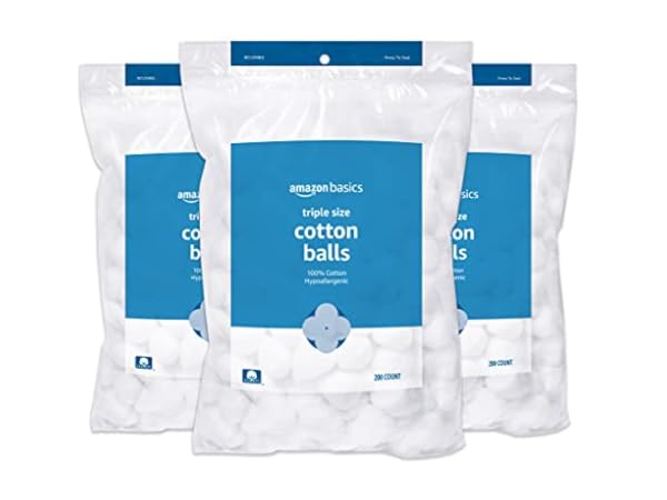 Cliganic Super Jumbo Cotton Balls (200 Count) - Hypoallergenic Absorbent Large Size 100% Pure