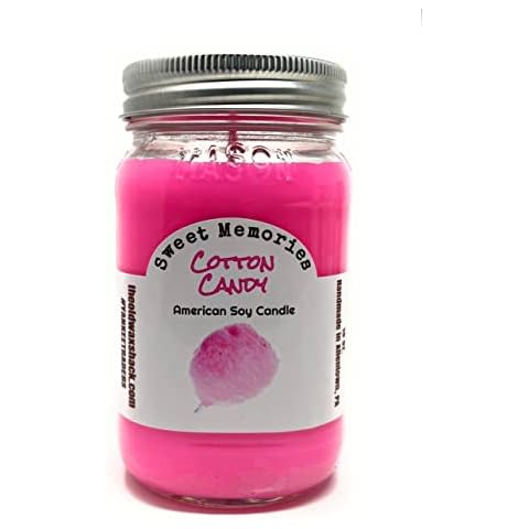 Happy Moments - Cotton Candy Scented Candle - Pink Cotton Candy Fragrance Soy Candle LAMARION'S Bazaar