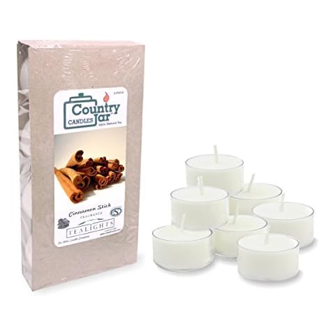 Cinnamon Bark Tealight Candles - Highly Scented with Essential & Natural  Oils - 6 Brown Premium Scented Tea Lights - Shortie's Candle Company 