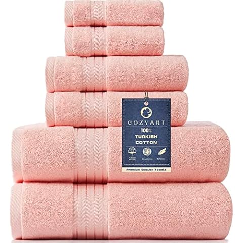 DAN RIVER 100% Cotton Bathroom Towel Set, 2 Oversized Bath Towels 30x52, 2  Hand T