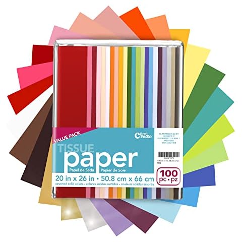 CCINEE 6000 Pcs 1 Inch Tissue Paper Squares, 30 Assorted Colors Art Rainbow  Tissue Paper Multicolor Tissue Mosaic Squares for Arts Craft Classroom DIY