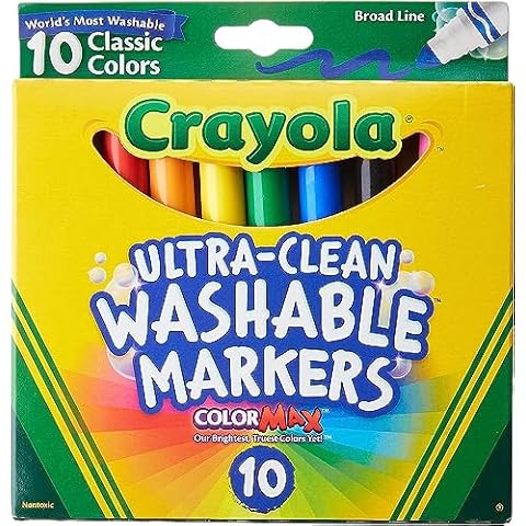 Crayola Ultra Clean Washable Markers For School, Back To School Gifts For  Kids, 40 Classic Colors