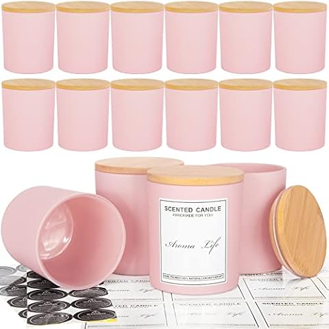 Candle Jars for Making Candles 15-Pack 6 OZ Thick Glass Jars with Airtight  Bamboo Lids and Sticky Labels Clear Empty Candle Jars for Making Candles -  Dishwasher Safe 15 Pack Clear Jars+Bamboo Lids