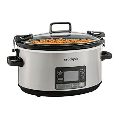 West Bend 87906B Slow Cooker, Large-Capacity Non-Stick Crockpot with  Variable Temperature Control, Travel Lid and Thermal Carrying Case, 6 Qt,  Blue