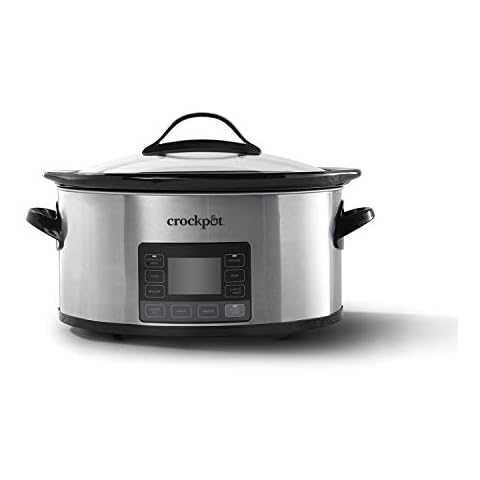 Magnifique 6-Quart Digital Programmable Slow Cooker with Timer, Stainless  Silver 