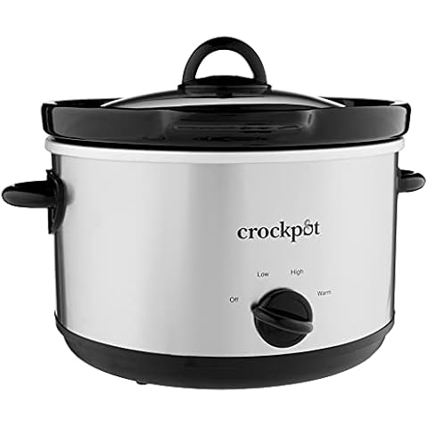 Crockpot SCR450-HX Round Slow Cooker, 4.5 Quart, Black & White Pattern