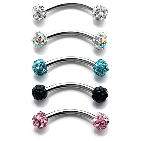 Crystal Body Piercing Barbells for Men