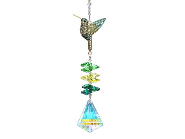 Crystal Suncatchers, RIFNY Hanging Crystals Ornament Sun Catcher with Chain, 9 Pack Glass Beads Ball Prisms Pendant Rainbow Maker for Window Home