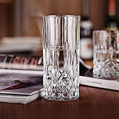 Claplante Crystal Highball Glasses, Set of 8 Glass Drinking
