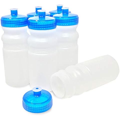 CSBD 20 oz Sports Water Bottles 10 Pack Blank for Customized Branding No BPA Food Grade Plastic for Fitness Hiking Cycling or Gym Workouts Made in USA