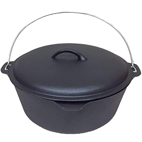 Cuisiland Seasoned 10 Quart Cast Iron Potjiekos