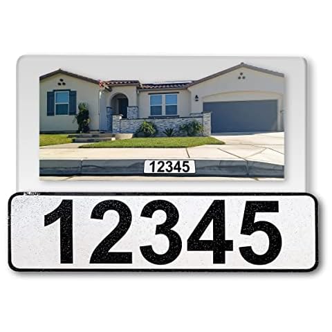 Customized Address Number Stencil, Reusable & Durable Address Number Stencil  for Spray Painting & Customizing Sidewalks, Mailboxes, or Walls (18L x  5W)(1 Complete Kit) 