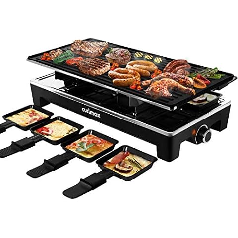 Grills, Gourmia GEG1400 Electric Raclette Party Grill With Vertical Grilling  Sombrero & 6 Cheese Melting Trays, Non Stick- Free Recipe Book