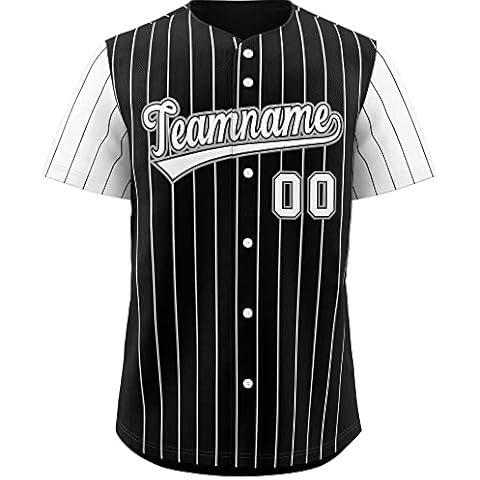 Custom Men Women Youth Baseball Jersey Pinstripe Hip Hop Shirts Personalized  Stitched Name Number 