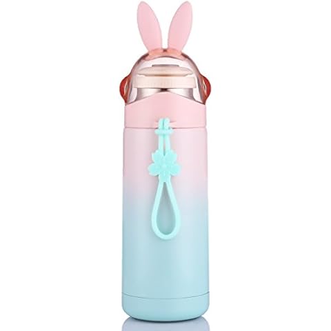 XccMe Kids Water Bottle Stainless Steel Kid Water Bottle 16oz Kids Insulated  Water Bottle Kids Metal water bottle Kids Water Bottle for School with  Straw Lid Silicone Boot for boy girl(Unicorn)