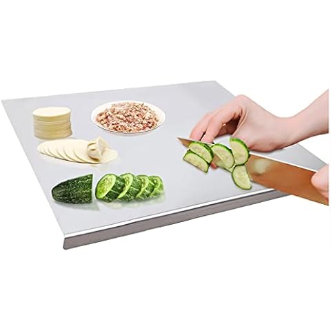 YEAVS Stainless Steel Cutting Board for Kitchen Heavy Duty Chopping Board(Medium,  11.4L x 7.9 W) : : Home