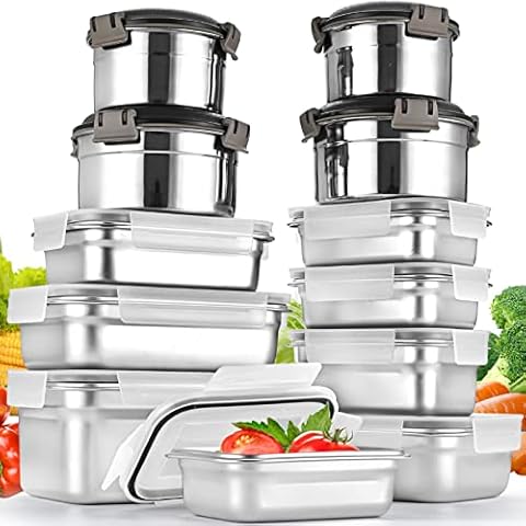  INFLELOS 8 Pack Salad Dressing Container to Go, Meal Prep  Container, 2.4oz Small Condiment Containers with Lids, Reusable Stainless  Steel Sauce Cups Containers, Leak-proof Small Dipping Cup: Home & Kitchen