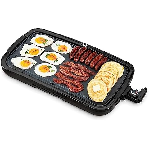 Hamilton Beach 3-in-1 Electric Indoor Grill + Griddle, 8-Serving,  Reversible Nonstick Plates, 2 Cooking Zones with Adjustable Temperature  (38546)