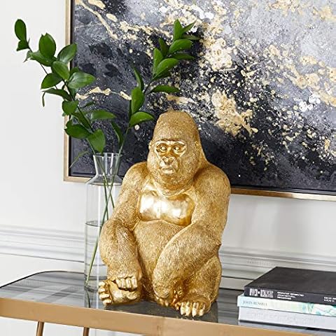 Mrlikale Retro Style Gorilla Statue Home Decorations, Vintage Resin  Sculpture for Study Shelves Decor