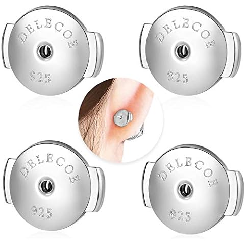  2-Paris Silver Locking Earring Backs Replacements for Diamond  Studs, 925 Silver Screw Earring Backs, Secure Hypoallergenic Secure Earring  Backs, No Fading Comfort Earring Backs Silver