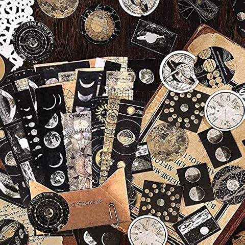 Deseaco Aesthetic Stickers For Journaling Supplies Vintage Aged Paper 90  Piece