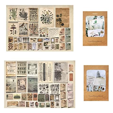 Deseaco Aesthetic Stickers For Journaling Supplies Vintage Aged Paper 90  Piece