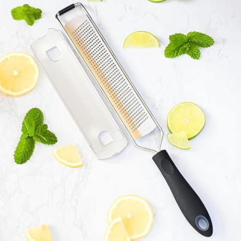 ALLTOP Lemon Zester, Hand-held Stainless Steel Food Grater,Pro Kitchen Tool  for Cheese Parmesan Vegetable Ginger Garlic Nutmeg Citrus Lime Orange