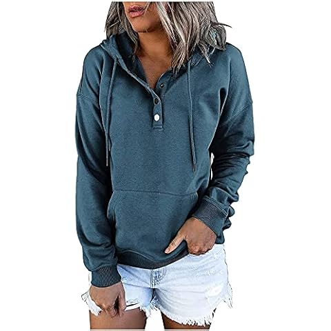 DESKABLY Same Day Delivery Items Prime Under 5 Women's Casual Long Sleeve  Hoodies Sweatshirts Drawstring Pullover Tunic Tops at  Women's  Clothing store