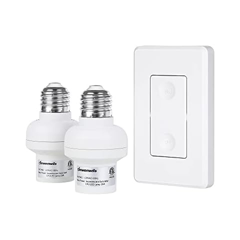 Wireless Light Switch Socket for LED Bulb CFL E26 E27 Remote Control Light  Lamps up to 30m No Wire Required Easy to Install