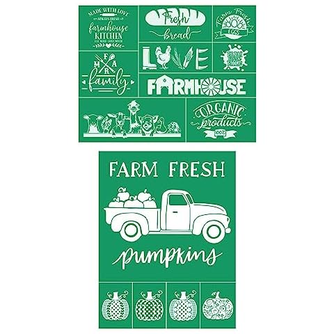 DGAGA Pumpkin Patch Silk Screen Stencils Reusable Self Adhesive