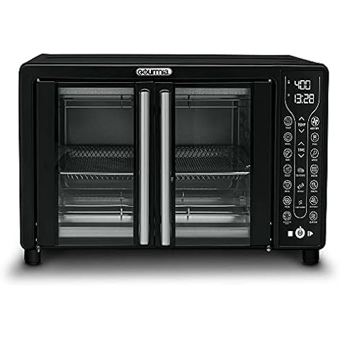 Elite Gourmet EAF1222SS Air Fryer Oven Double French Doors, Bake