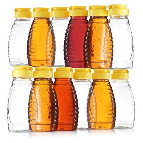  DilaBee Glass Juice Bottles with Lids [12 Pack] Bulk