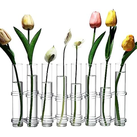 Hinged Flower Vase Test Tube, 8pcs Test Tubes Flower Vases Plant