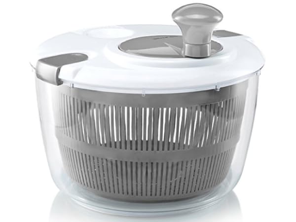 Zulay Kitchen Salad Spinner Large 5L Capacity - Manual Lettuce Spinner With  Secure Lid Lock & Rotary Handle - Red