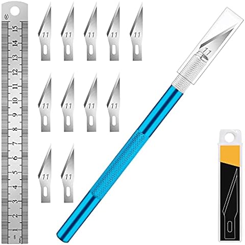  DIYSELF Exacto Knife, 2 Exacto Knives with 40 Spare Exacto  Blades, Craft Knife, Hobby Knife, Precision Knife, Exacto Knife Set for  Crafts, Arts, Modeling, Scrapbooking, Exacto Knife Blades (#11#16#17) :  Arts