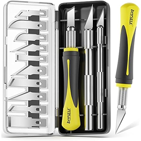  DIYSELF Exacto Knife, 2 Exacto Knives with 40 Spare Exacto  Blades, Craft Knife, Hobby Knife, Precision Knife, Exacto Knife Set for  Crafts, Arts, Modeling, Scrapbooking, Exacto Knife Blades (#11#16#17) :  Arts