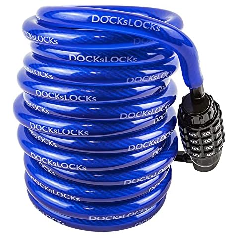 LEICHTEN Bike Lock 6 Feet Coiled Bike Cable Lock with Keys High Security  with Mounting Bracket, for Bicycle Outdoors Heavy Duty 1/2 Inch Diameter