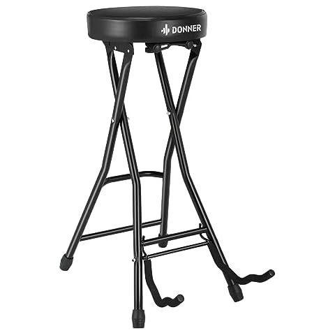 Donner Guitar Foot Stool Adjustable Guitar Leg Rest Step Footstool Black  for Classical Guitar Player