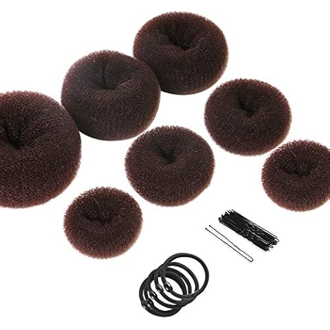 Extra Small Hair Bun Maker for Kids, 6 PCS Chignon Hair Donut Sock Bun Form  for Girls, Mini Hair Doughnut Shaper for Short and Thin Hair (Small Size 2  Inch, Dark Brown)